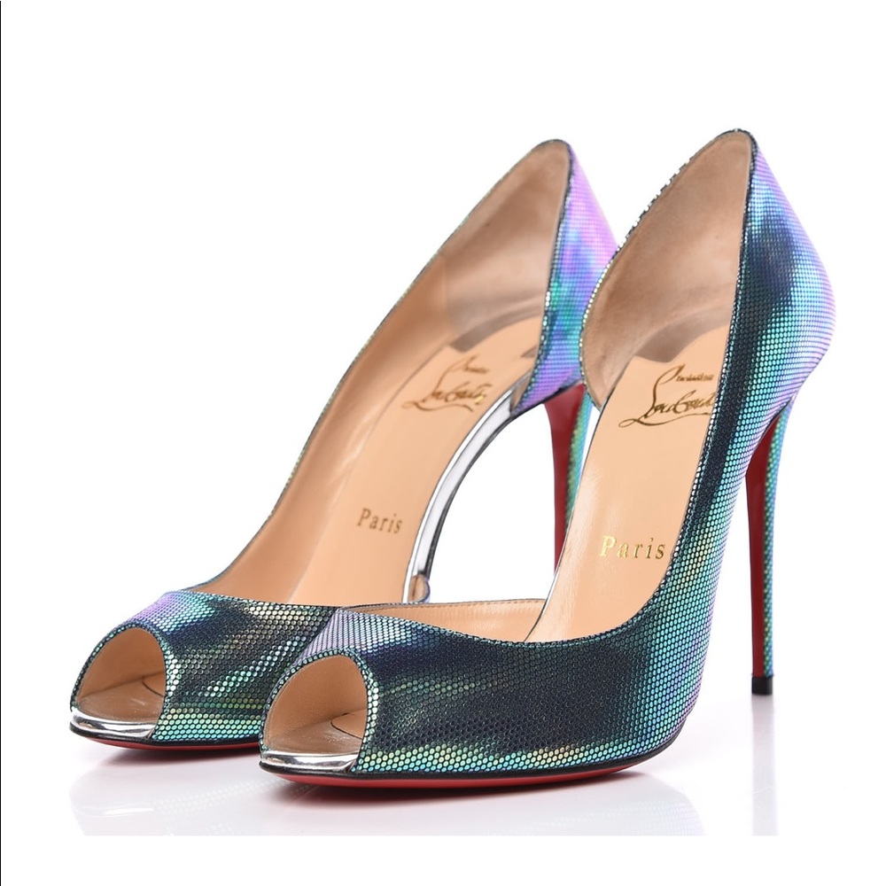 Like new!  Christian Louboutin Tissu Scarabe Demi You 100 - be different!🌹💐